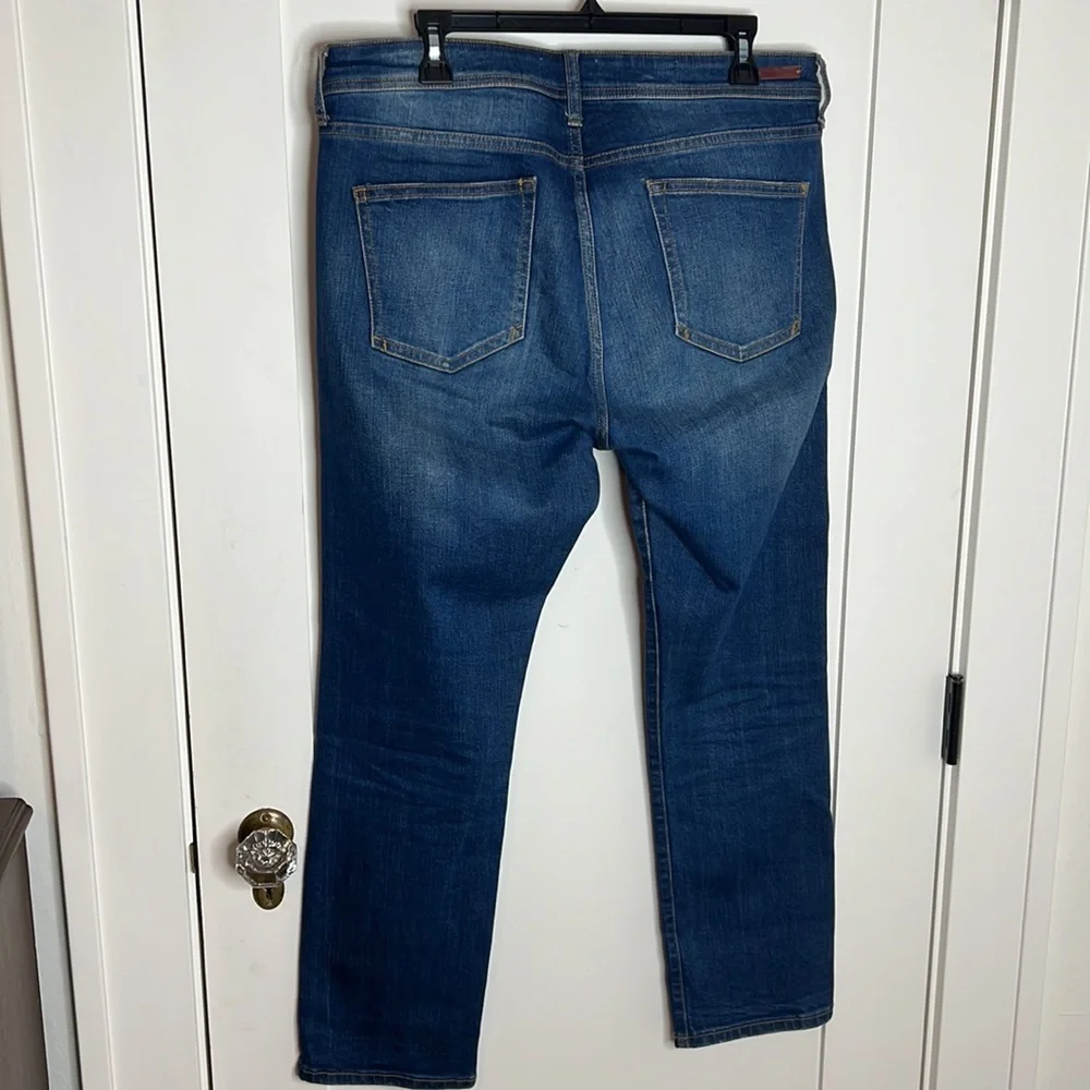 🕶️Anthropologie Pilcro relaxed straight/red piped accent denim jeans 30 - Picture 9 of 10